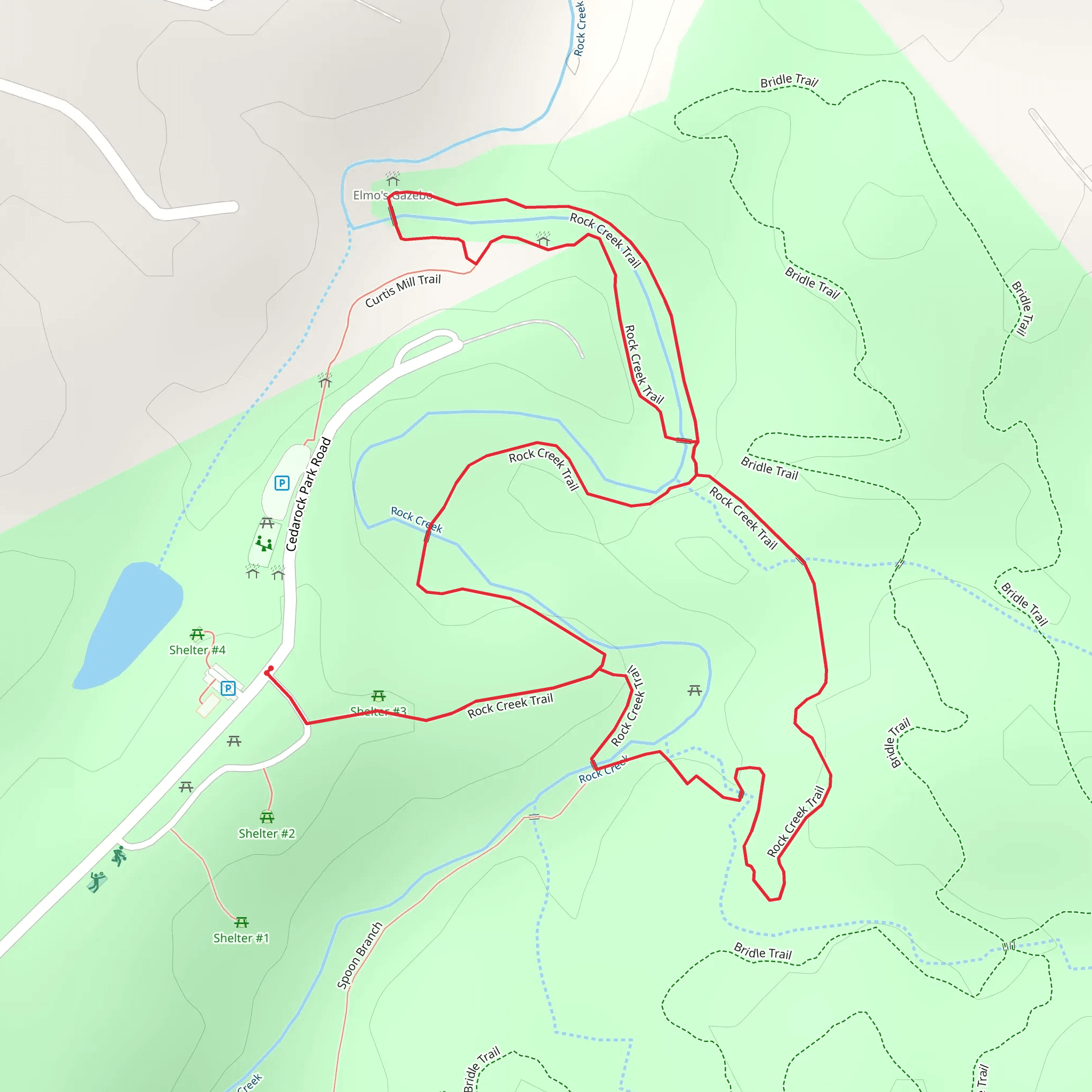 Rock Creek Loop Trail mobile static map