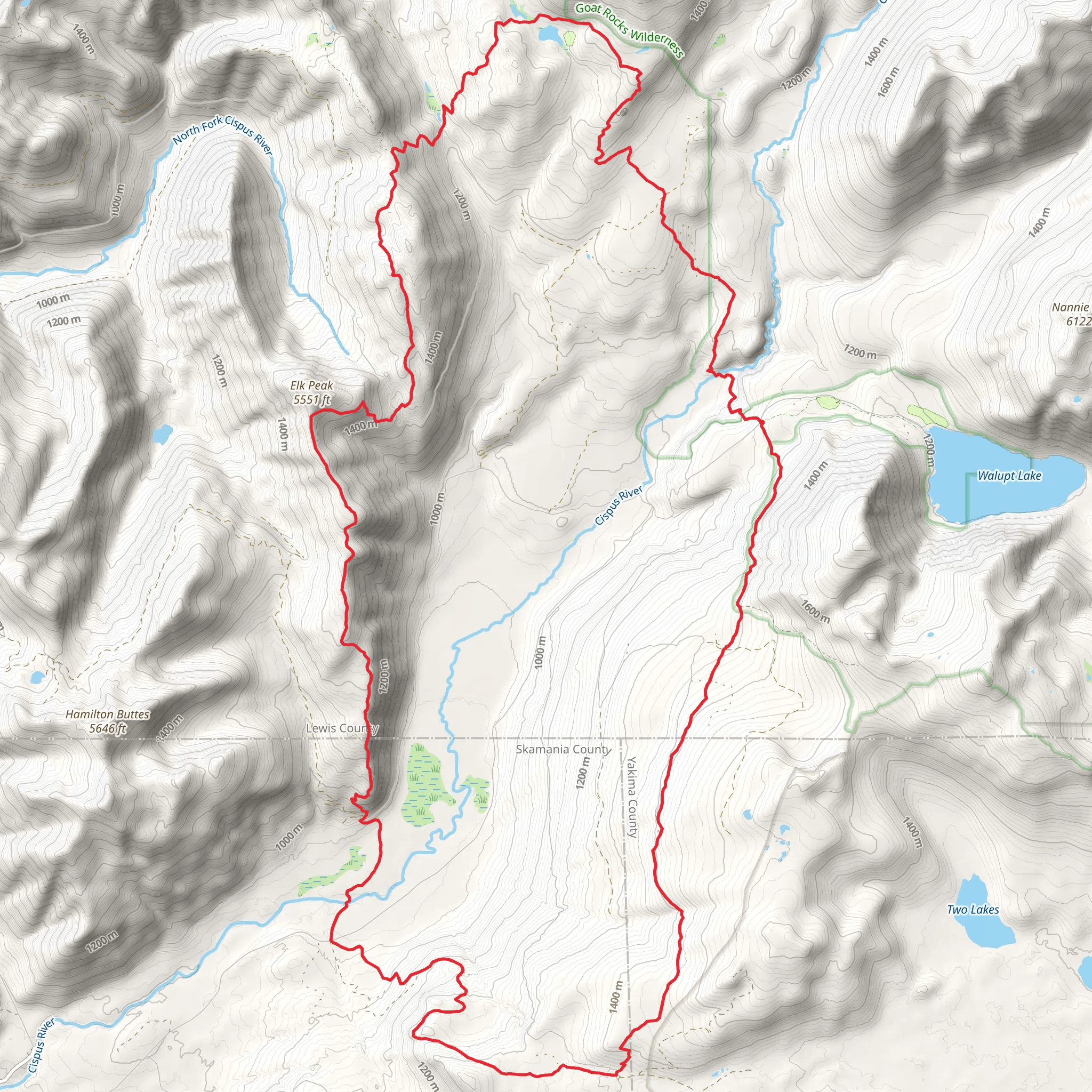 Klickitat Loop Trail mobile static map