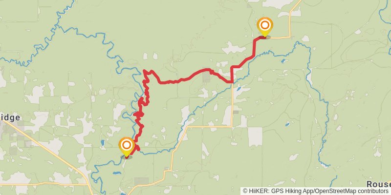 North Country Trail - Wisconsin stage 13 Map