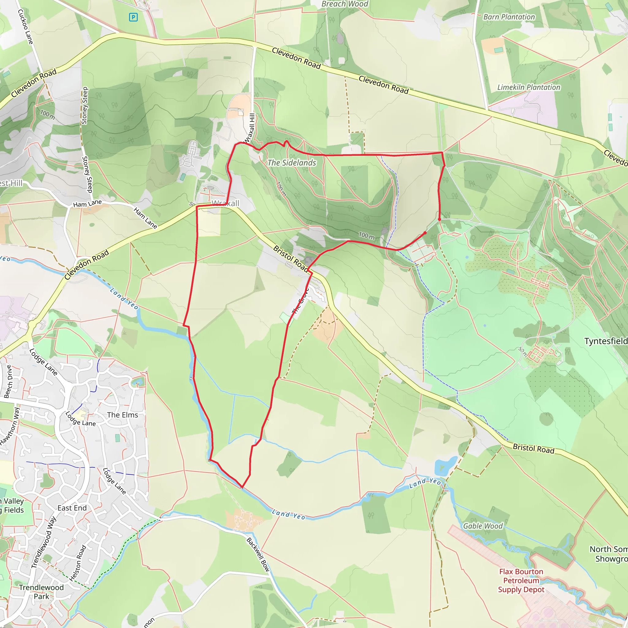 Wraxall Circular from Tyntesfield mobile static map