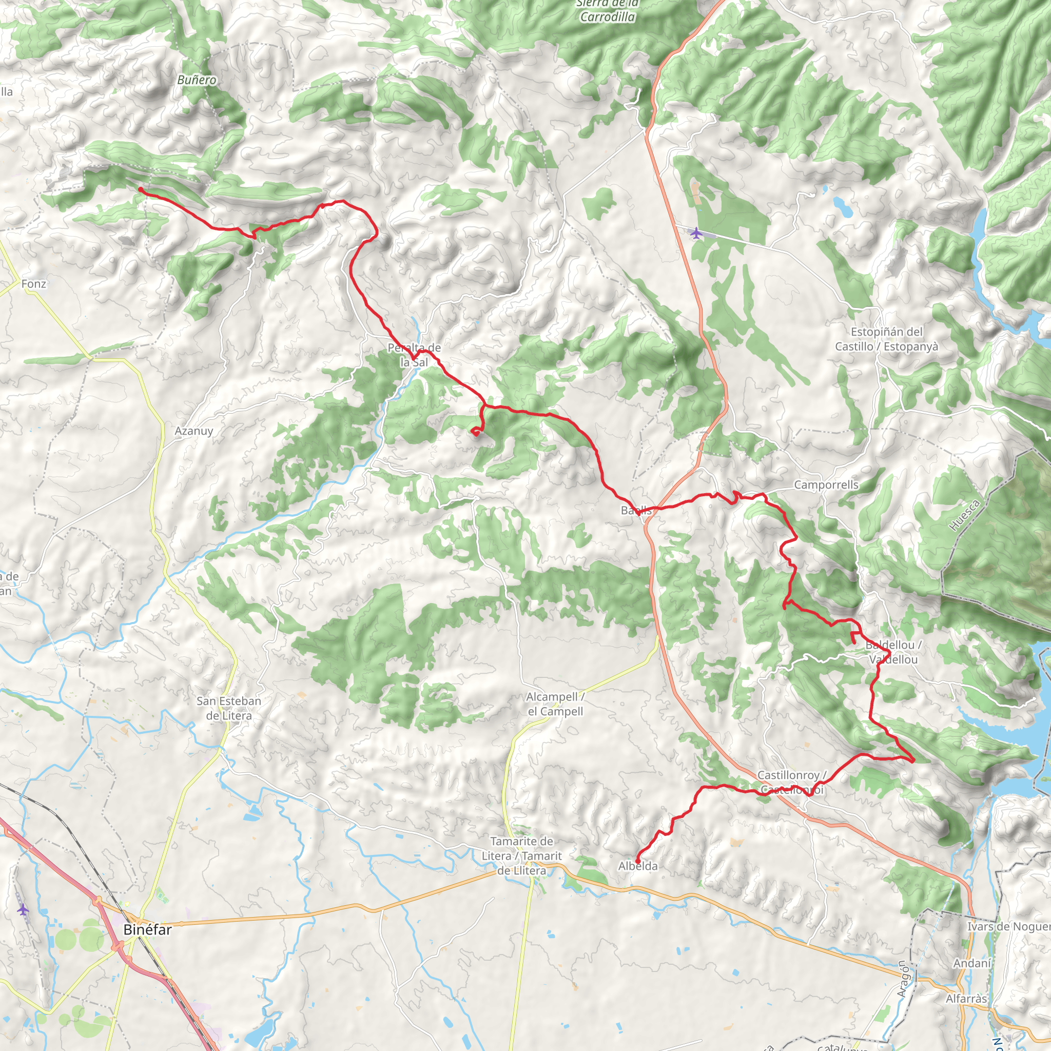 GR 23 - La Litera Trail mobile static map