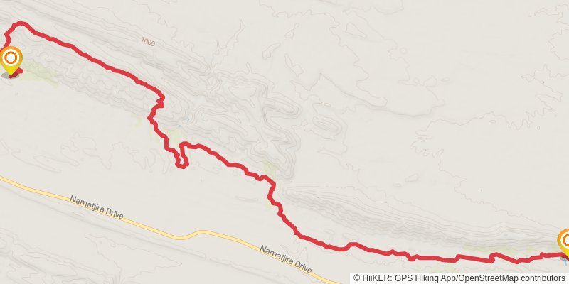 Larapinta Trail stage 8 Map