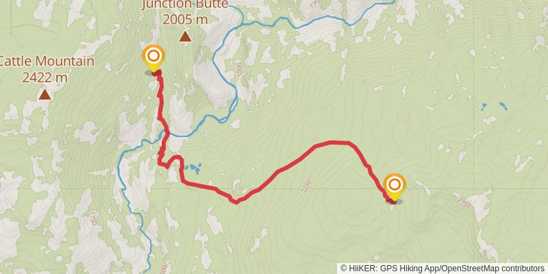 Pin Cushion via Millers Crossing and Theodore Solomons Trail stage 2 Map