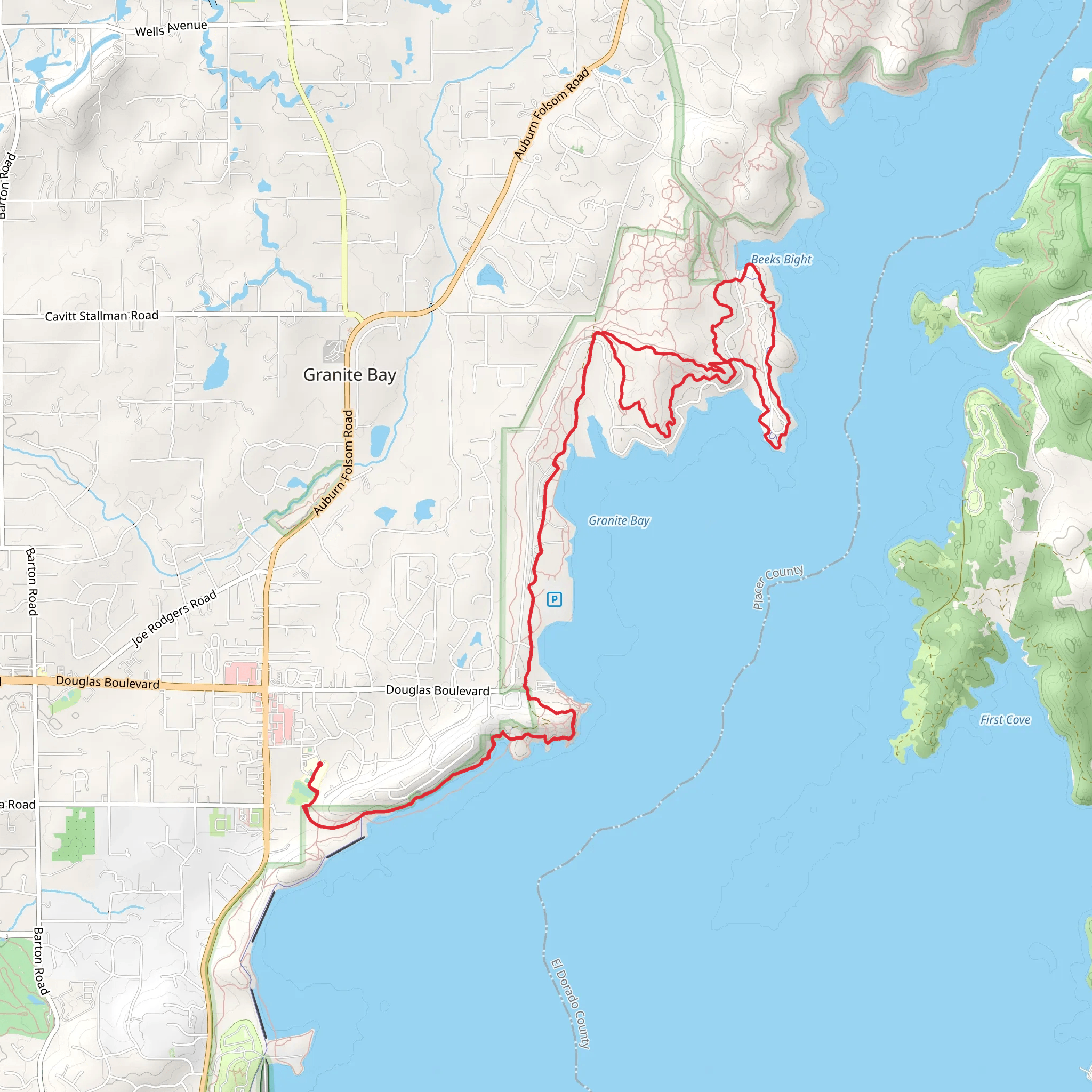 Doton's Point Loop via ADT mobile static map