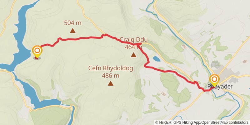 Elan Valley Way stage 10 Map