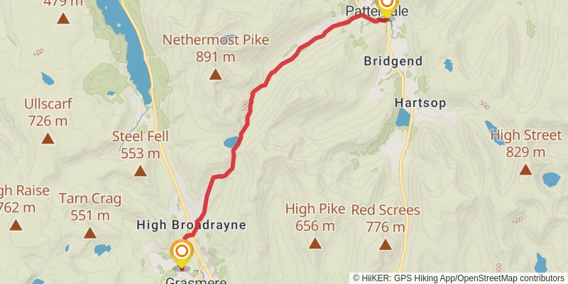 Lake District Loop Walk stage 2 Map