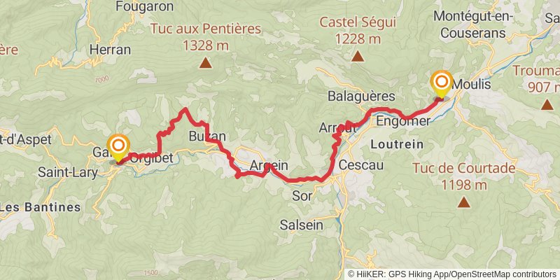 GR 78 - Sentier de Piémont stage 11 Map