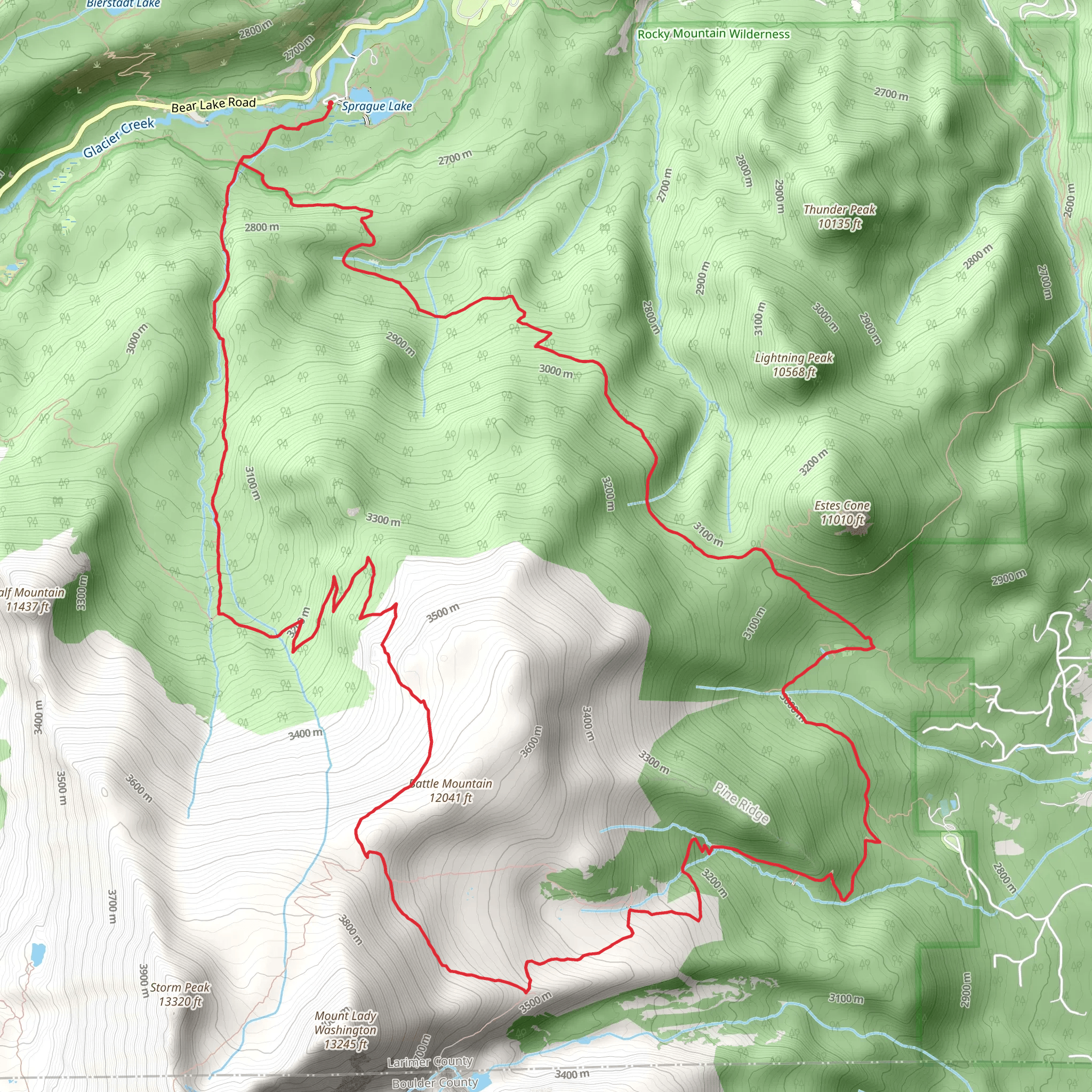 Granite Pass - Storm Pass Trail mobile static map