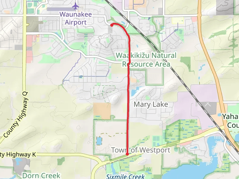 Walk beside Woodland Drive