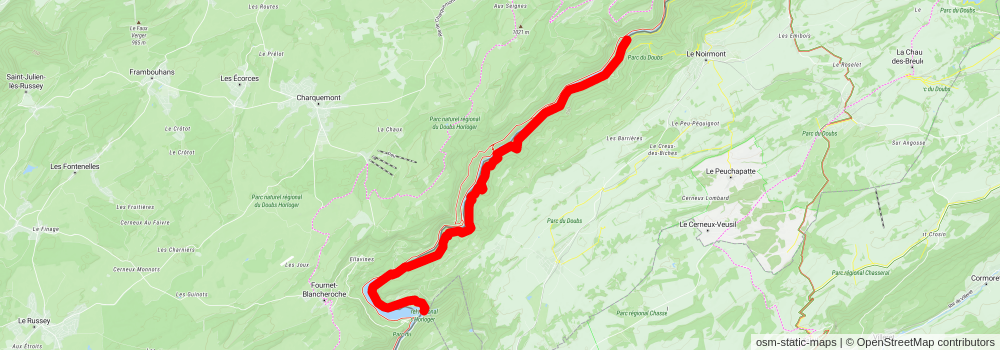 Au fil du Doubs stage 3 Map