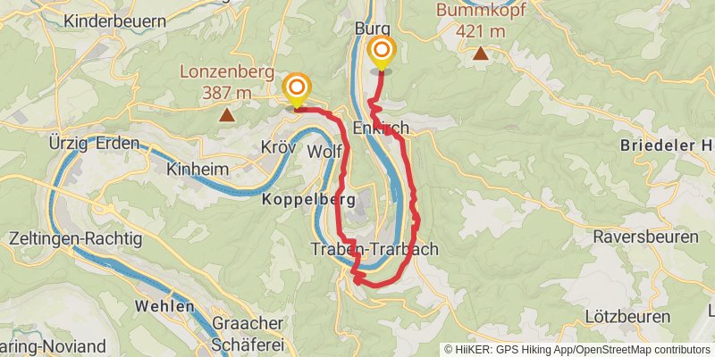Moselsteig stage 12 Map