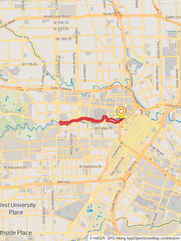 Buffalo Bayou Park via Kinder Footpath