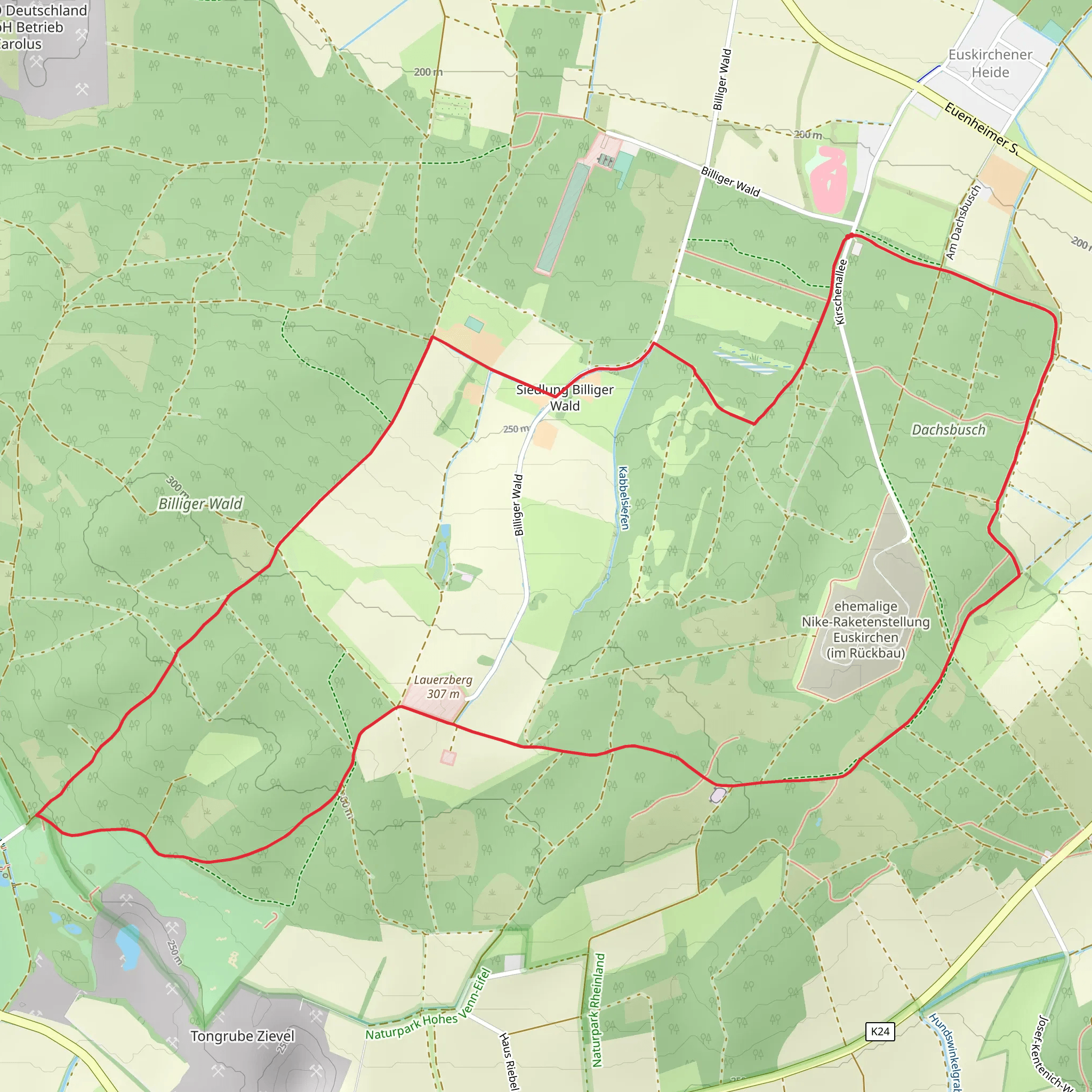 Tour Burg Zievel and Tour Lauerzberg mobile static map