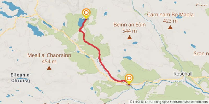 Cape Wrath Way East stage 15 Map