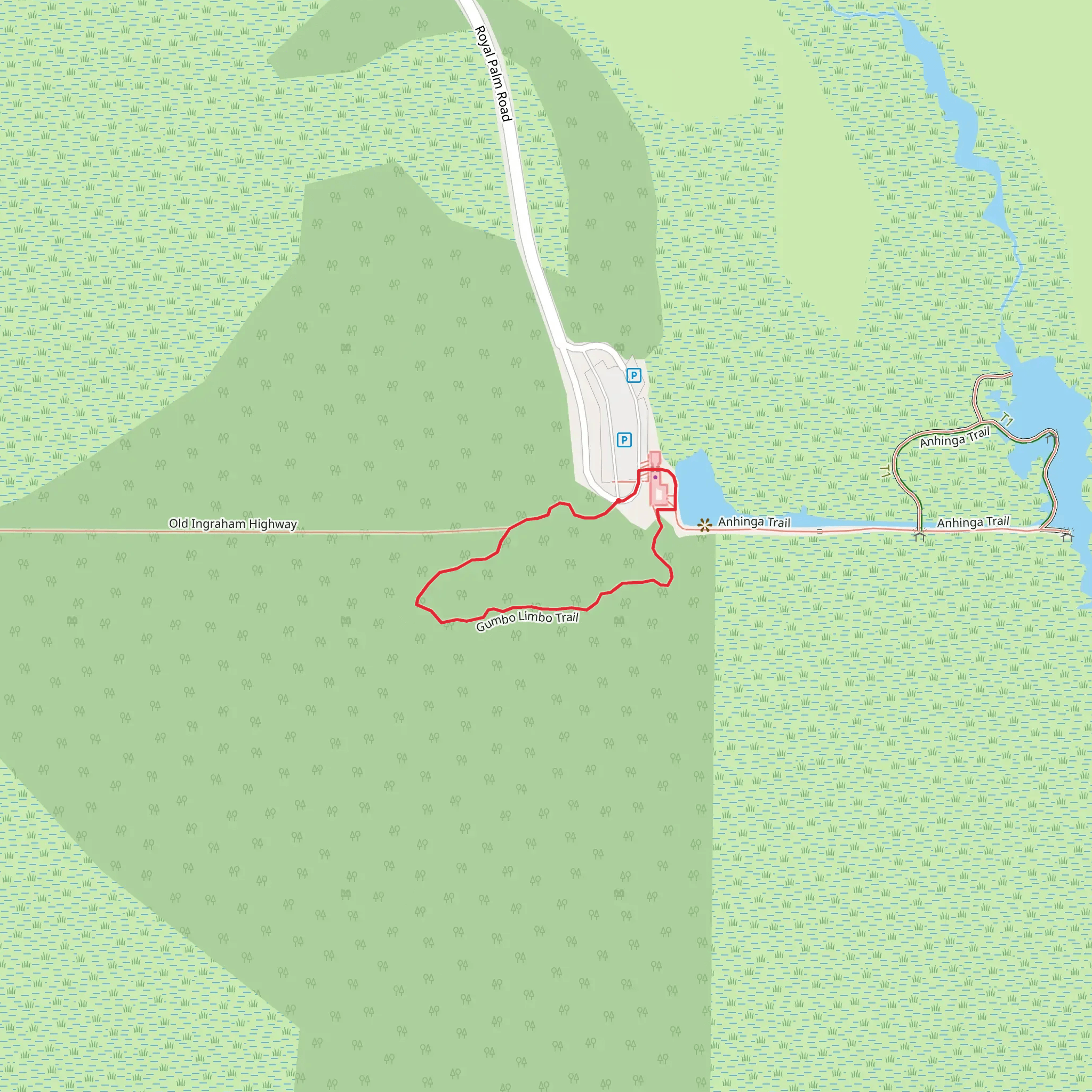 Gumbo Limbo Loop Trail mobile static map