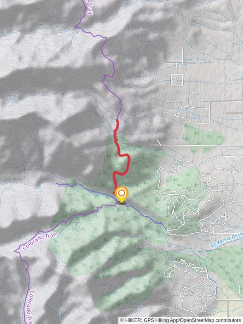 An image depicting the trail Havard Lake via Colorado Trail and its surrounding area.