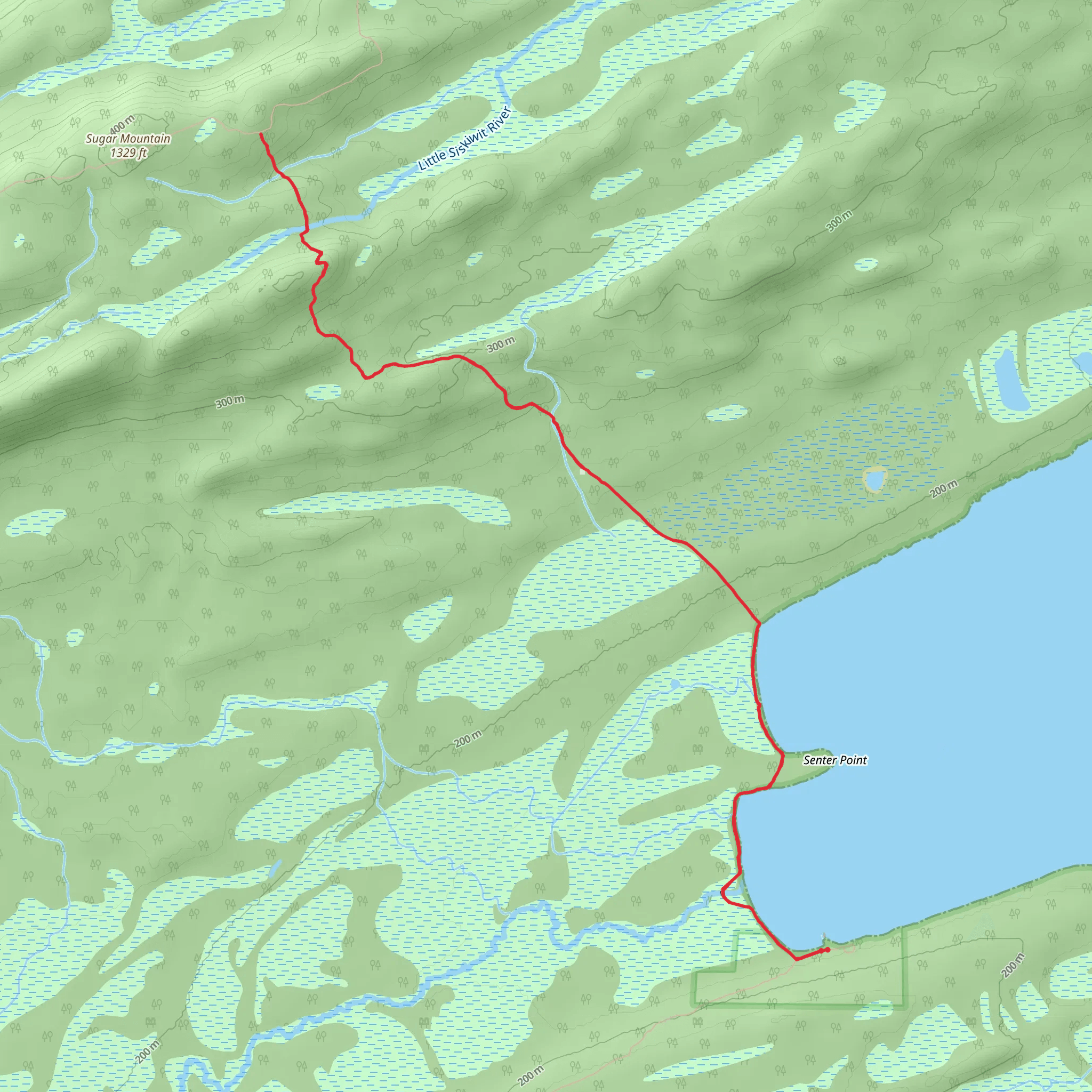 Island Mine Trail mobile static map