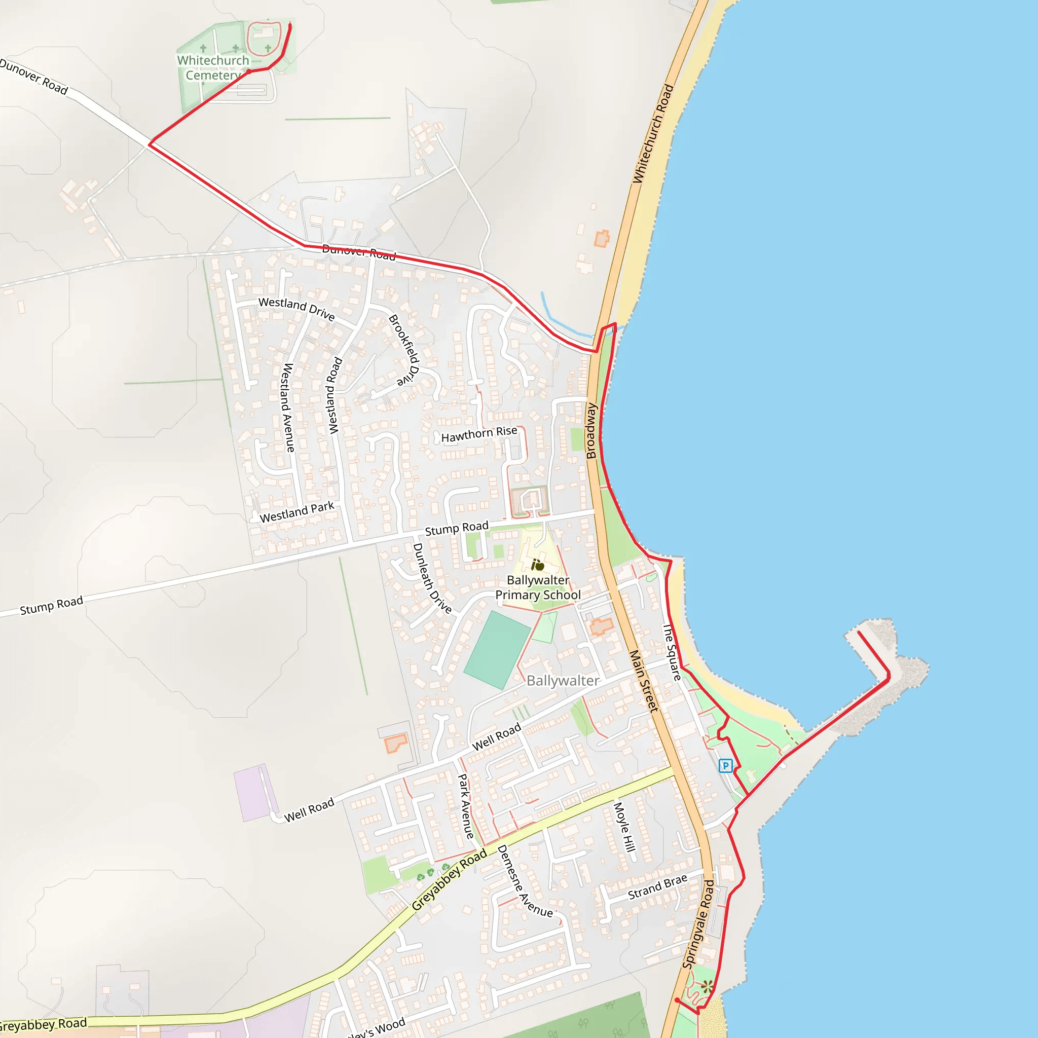 Ballywalter Walk mobile static map