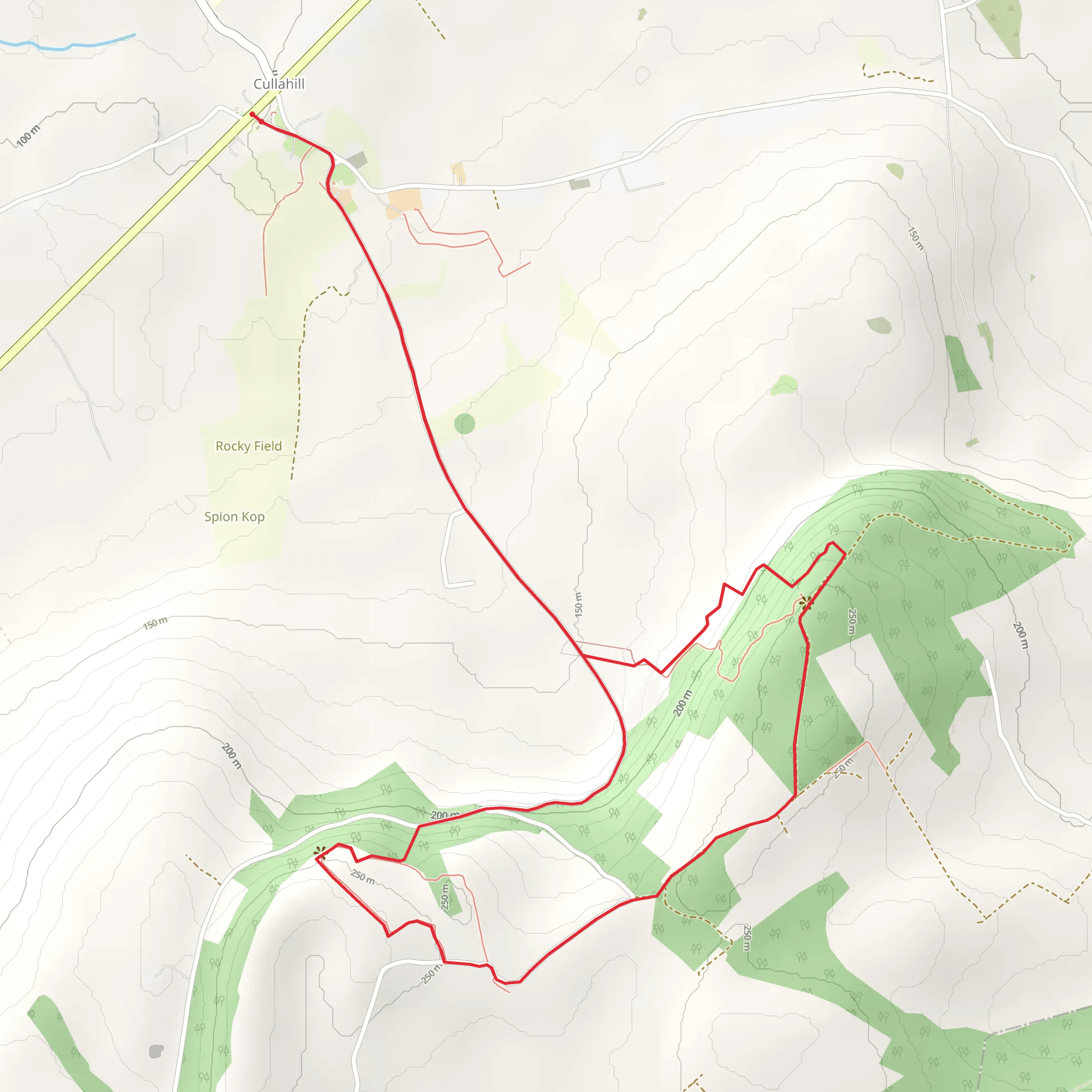 Cullahill - Heathy Way Loop Walk mobile static map