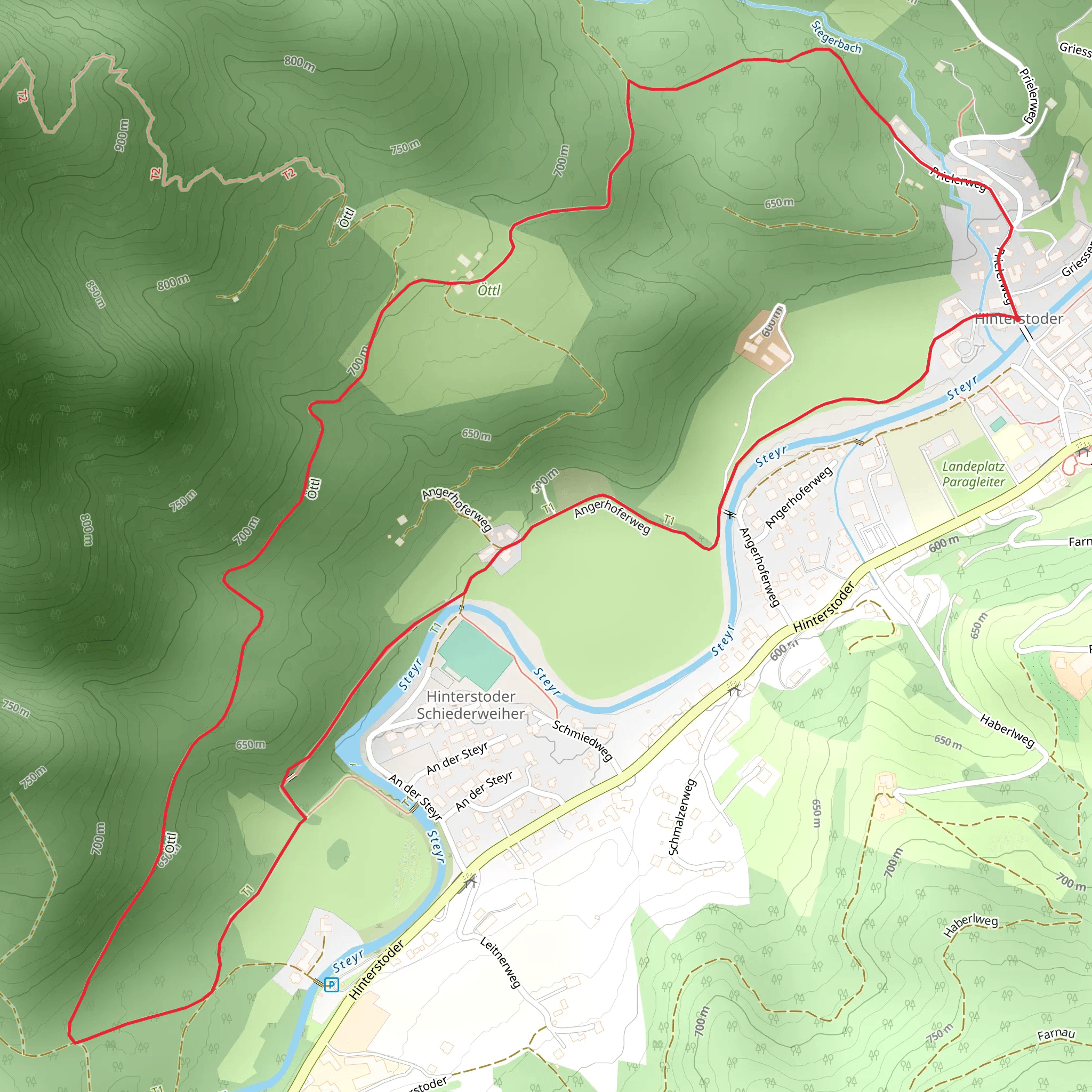 Öttl Loop Trail mobile static map