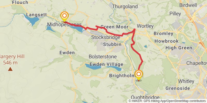Barnsley Boundary Walk stage 5 Map