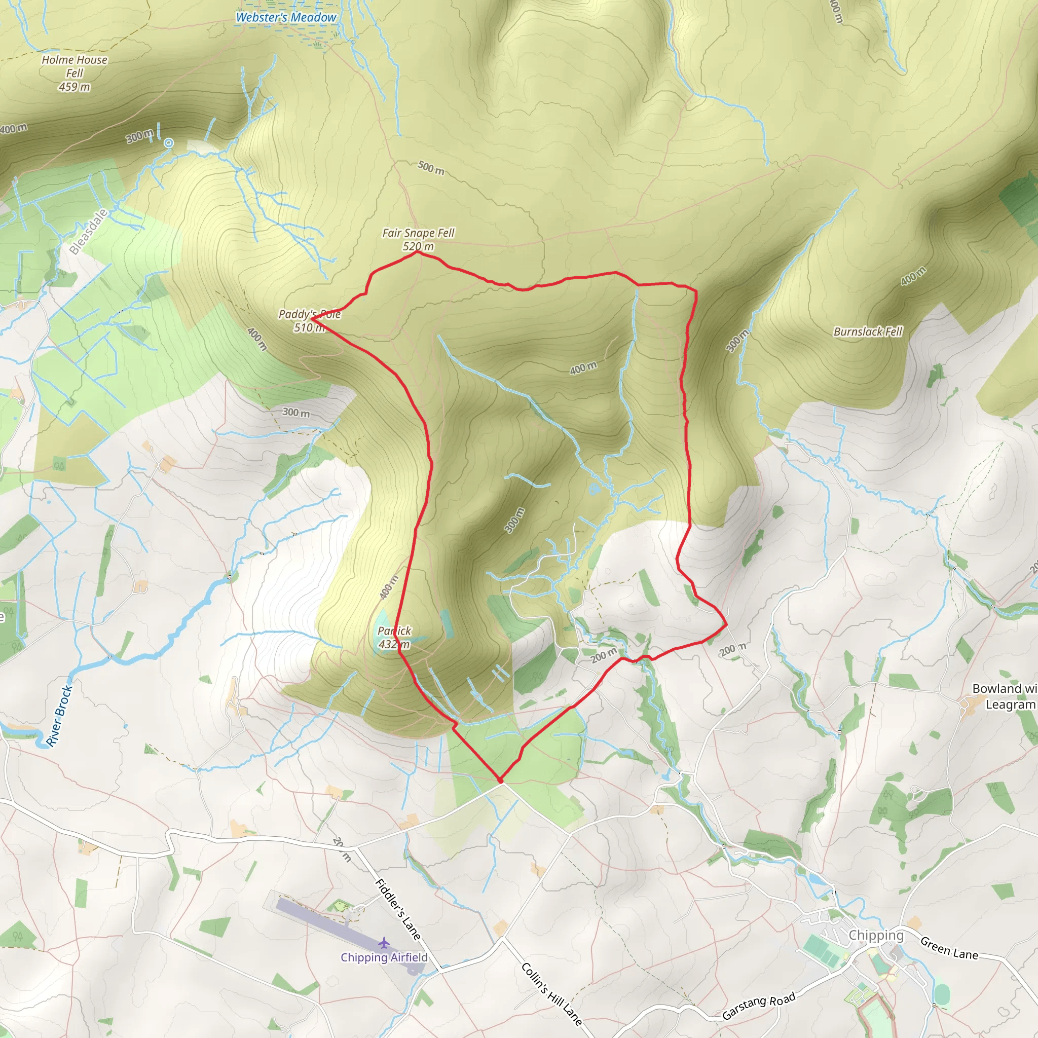 Fair Snape Fell from Fell Foot - Forest of Bowland mobile static map