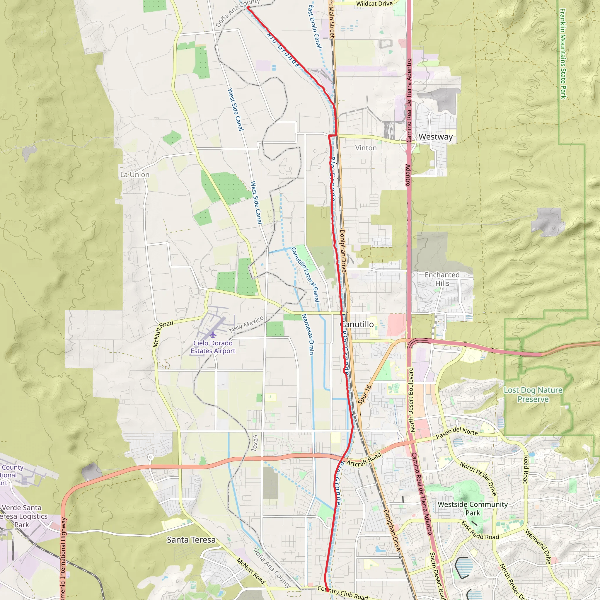 Canutillo Avenue via Rio Grande mobile static map