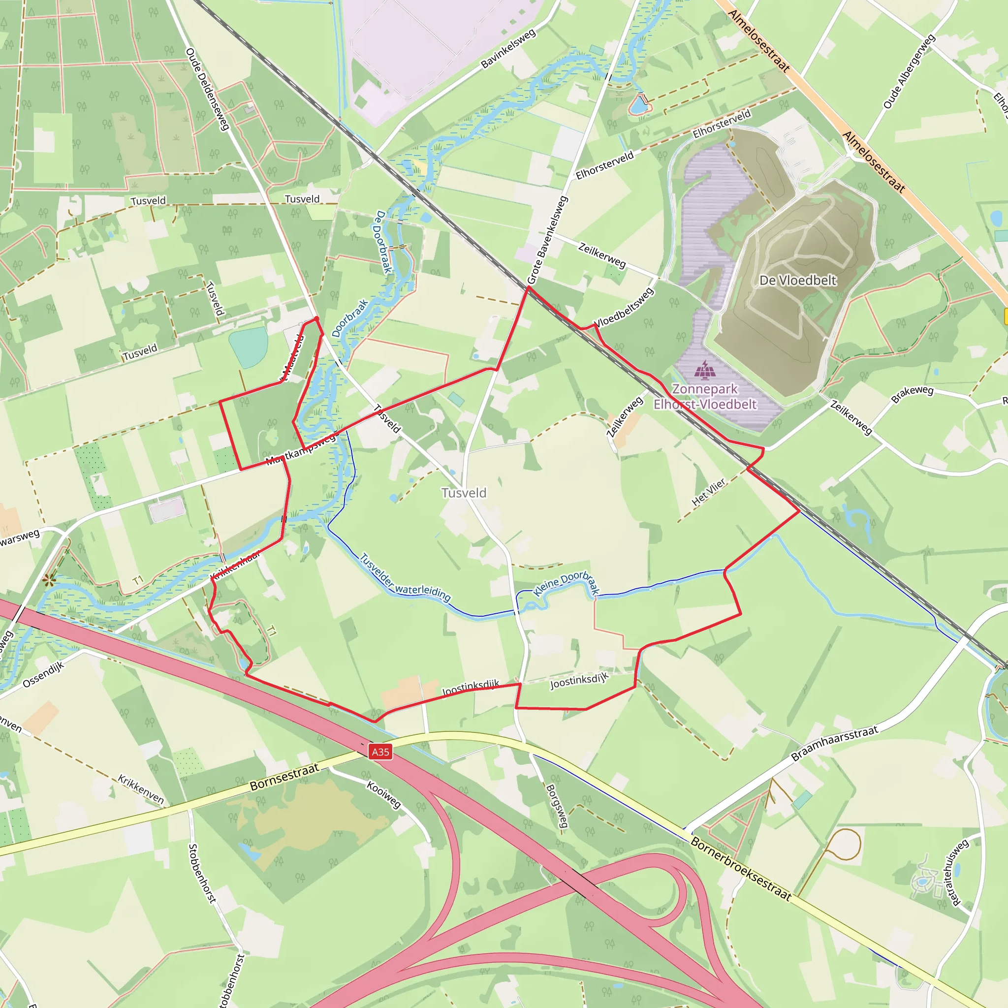 Maatkamps Weg, Krikkenhaar and Hondeburg Loop mobile static map