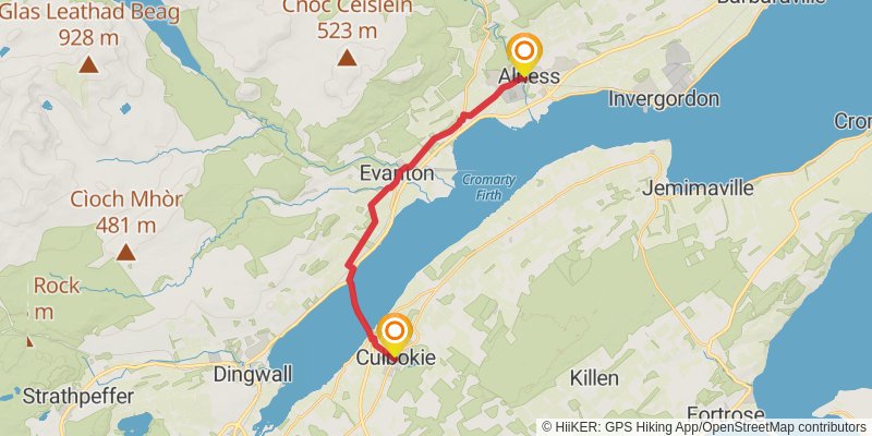 John o'Groats Trail stage 2 Map