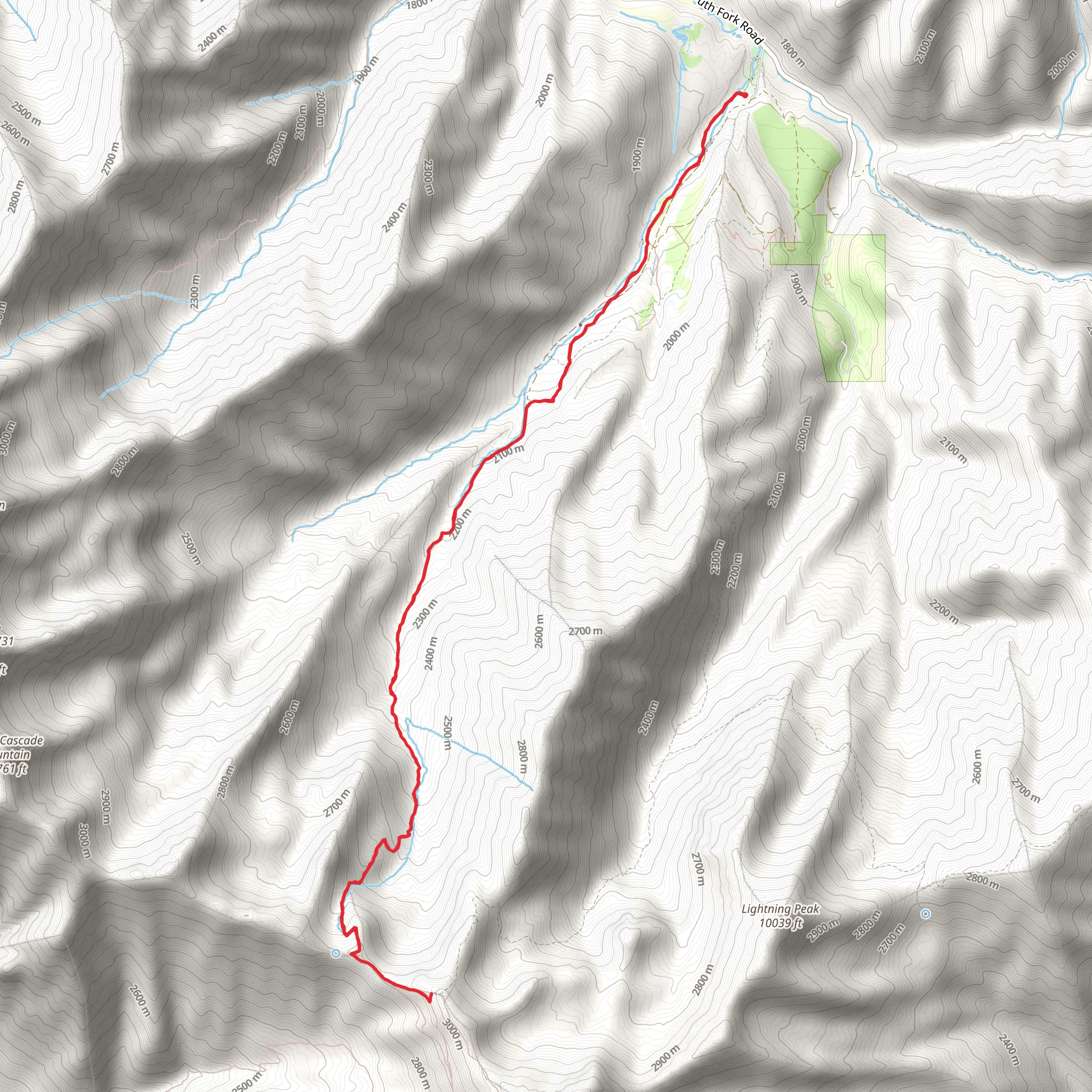 Big Springs Hollow Trail mobile static map