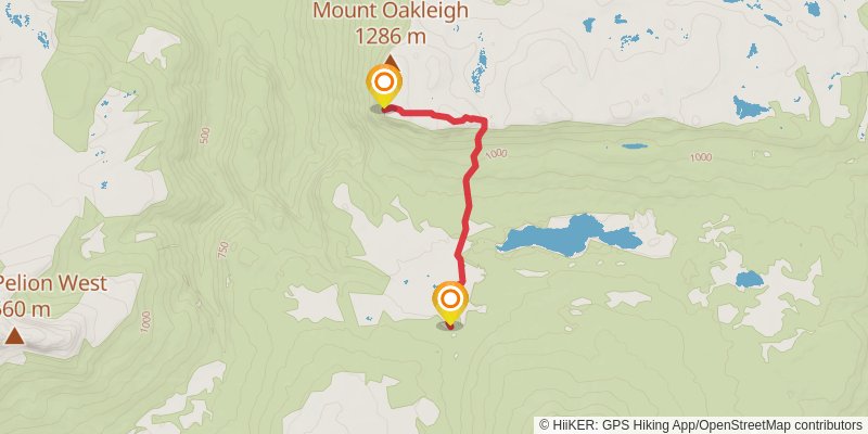 Overland Track spur 5 Map