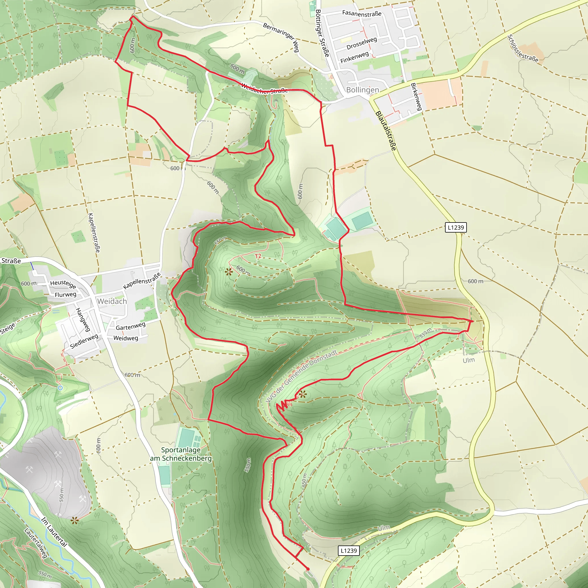 Zuckerhut and Alter Schlossberg Loop mobile static map