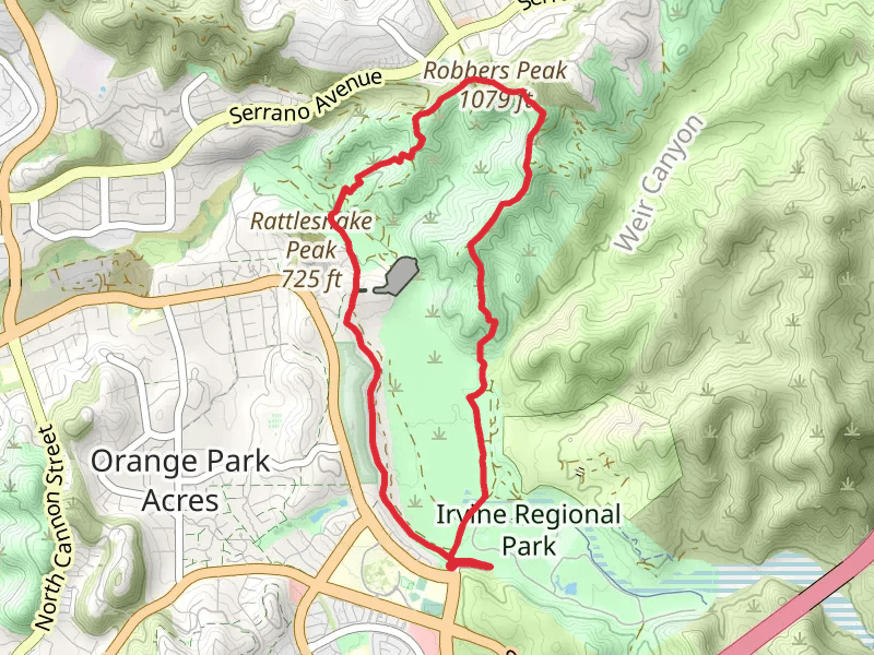 Santiago Creek and Barham Ridge Loop Trail