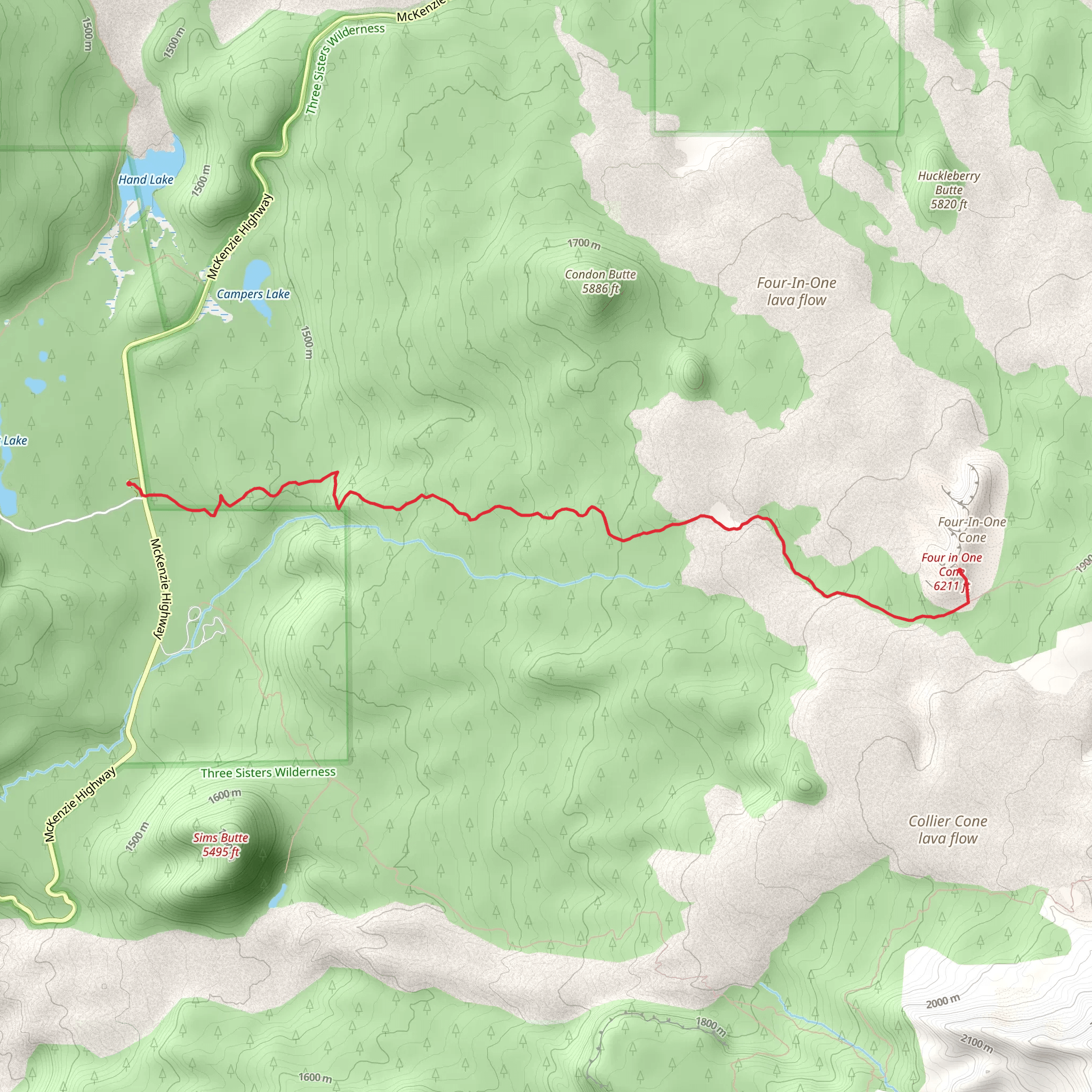 Four-In-One Cone via Scott Trail mobile static map