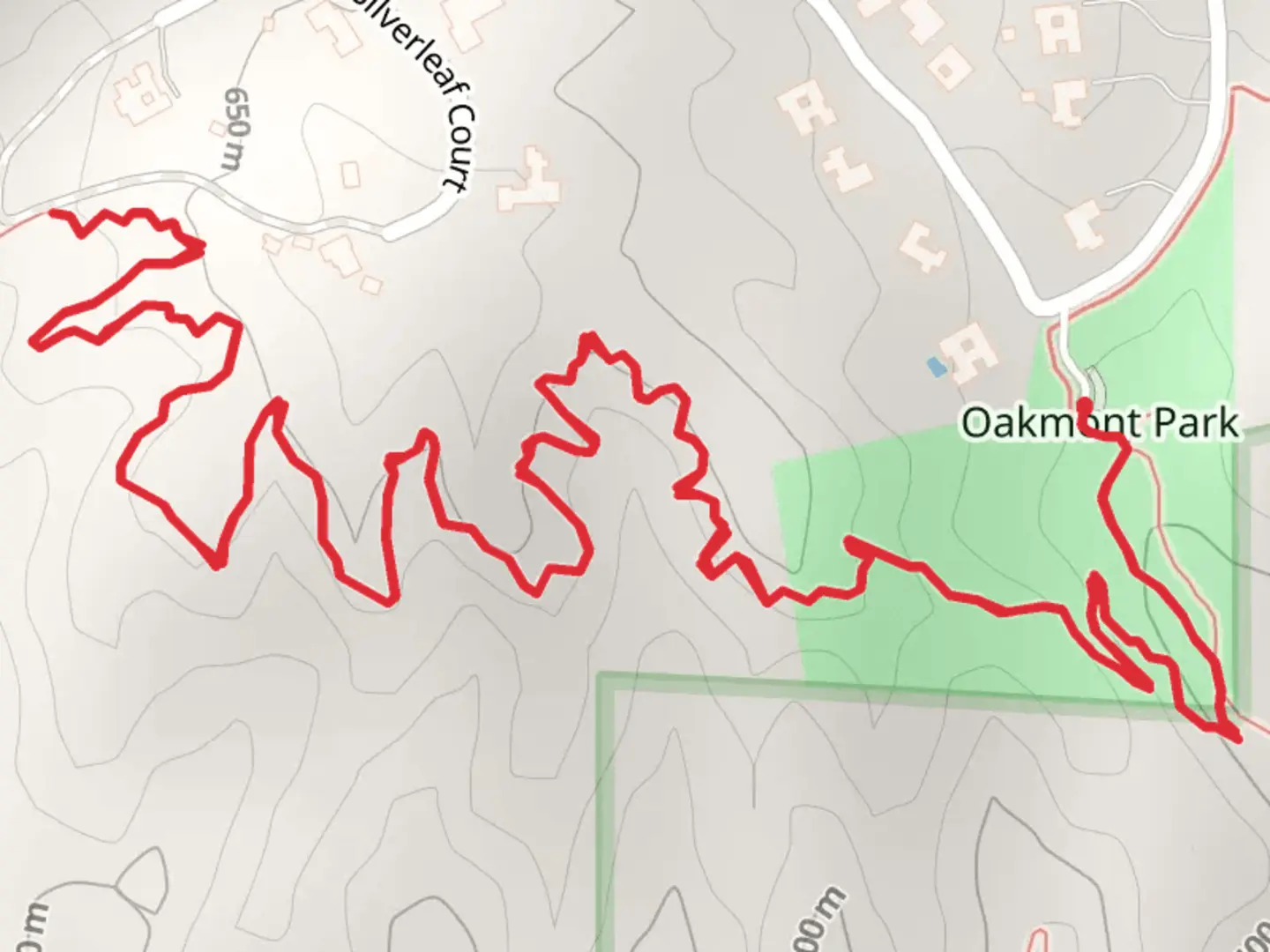 An image depicting the trail Oakmont Short Trail and its surrounding area.