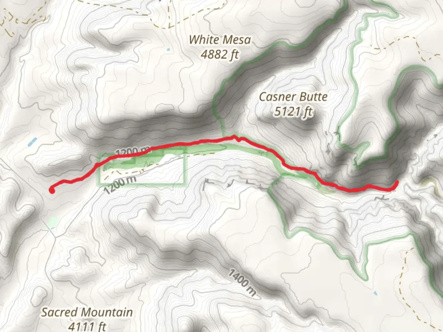 An image depicting the trail Wet Beaver Creek and its surrounding area.