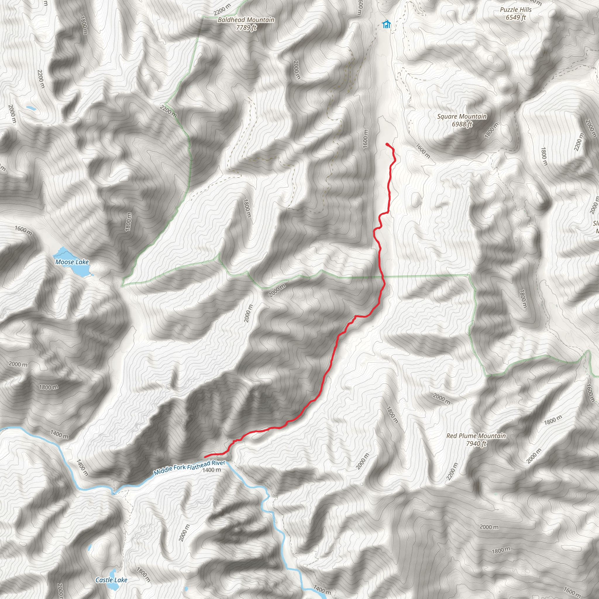 Granite Creek Trail mobile static map