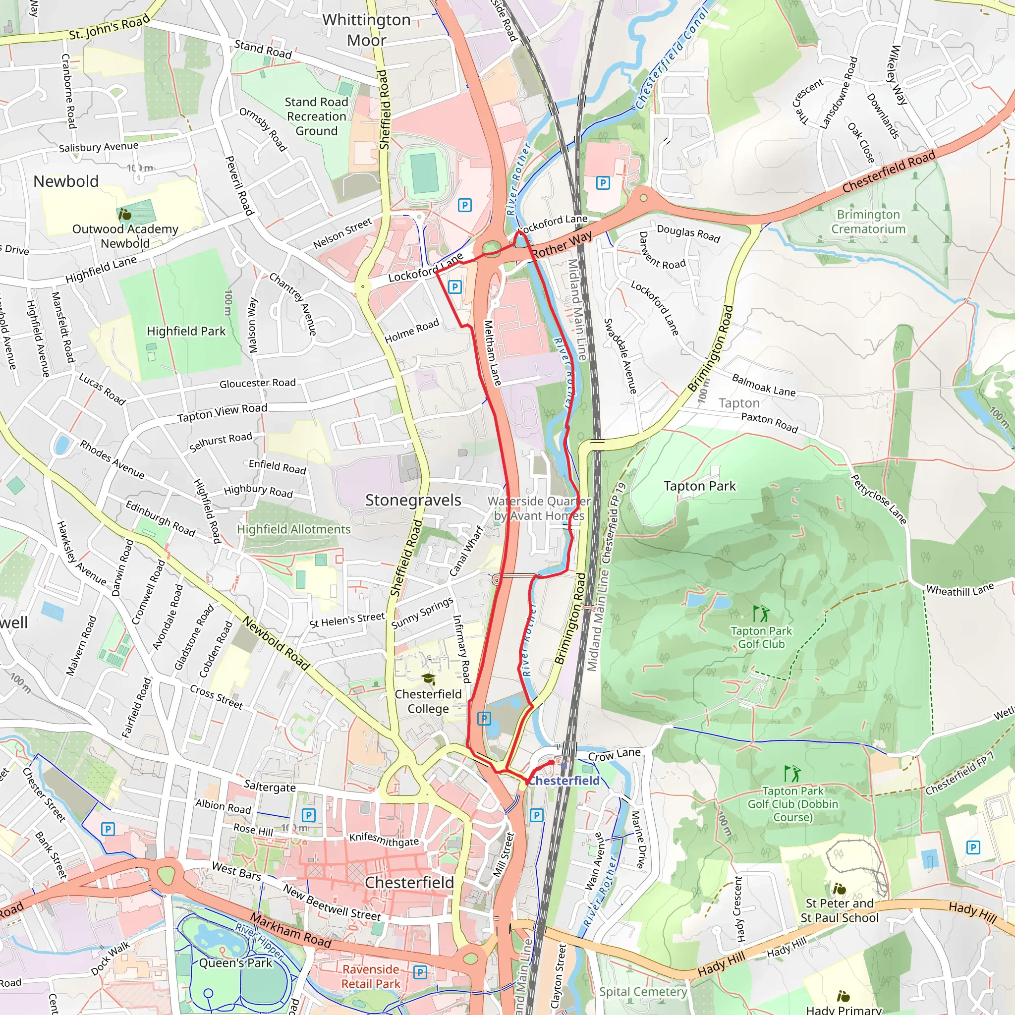 Chesterfield Loop mobile static map