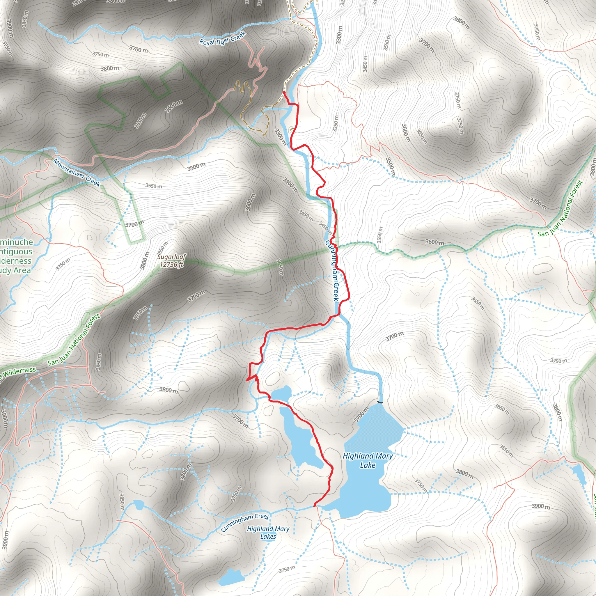 Highland Mary Trail mobile static map
