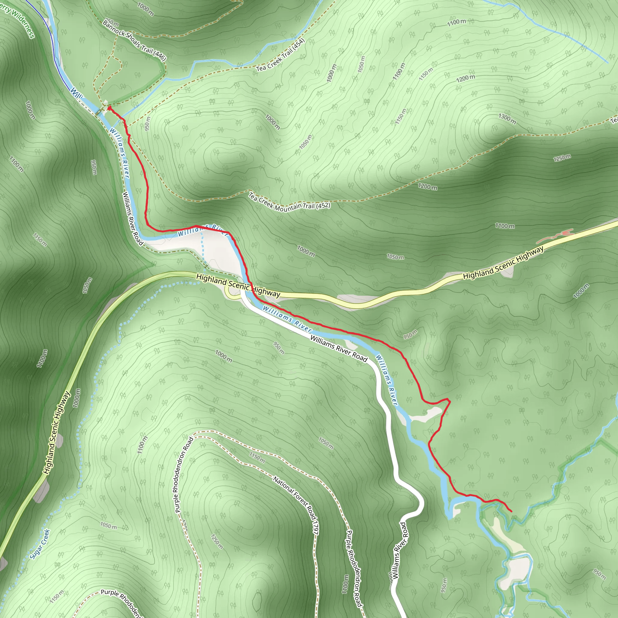 Williams River Trail mobile static map