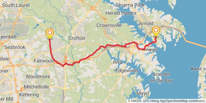 American Discovery Trail - East stage 5 Map