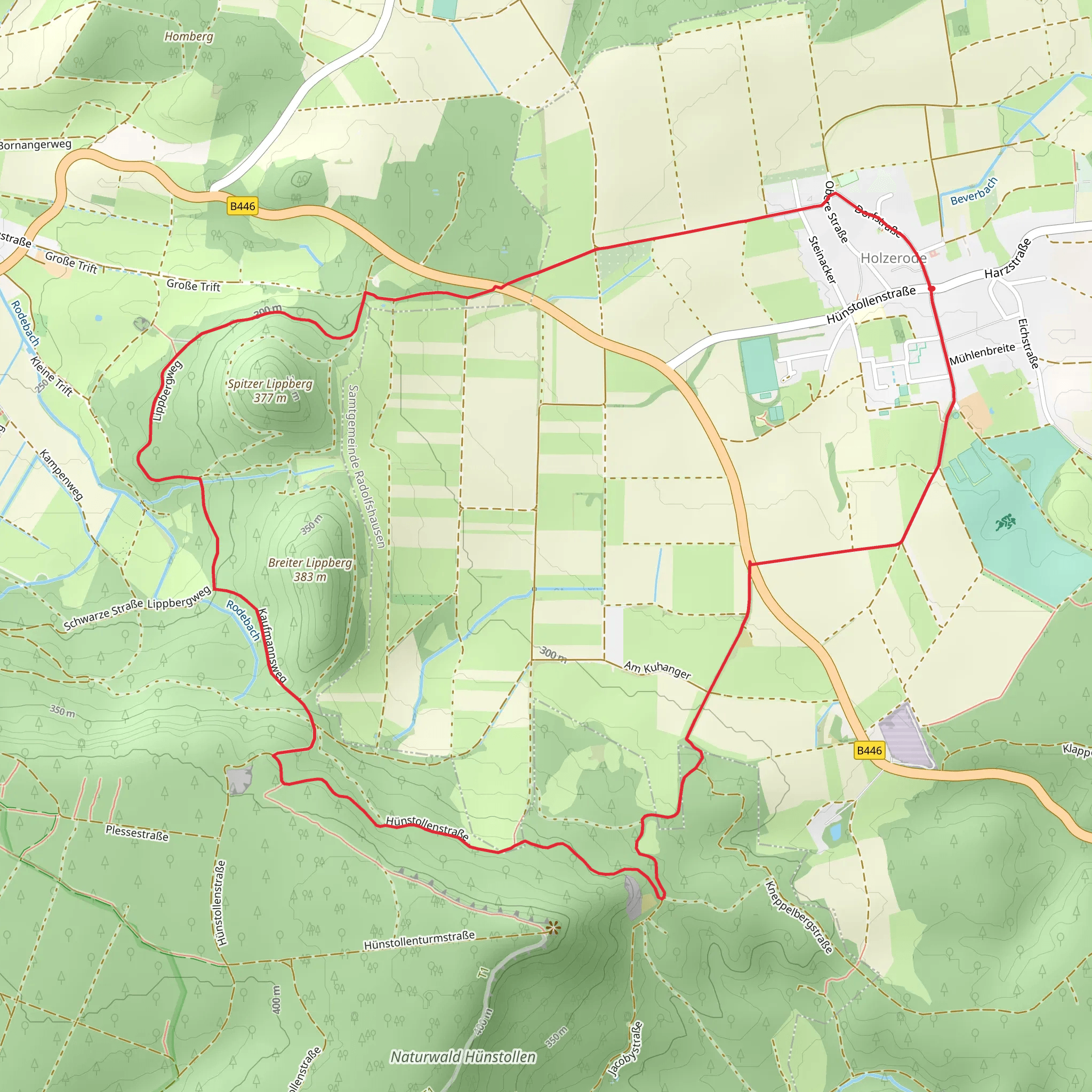 Rundweg Holzerode 1 mobile static map