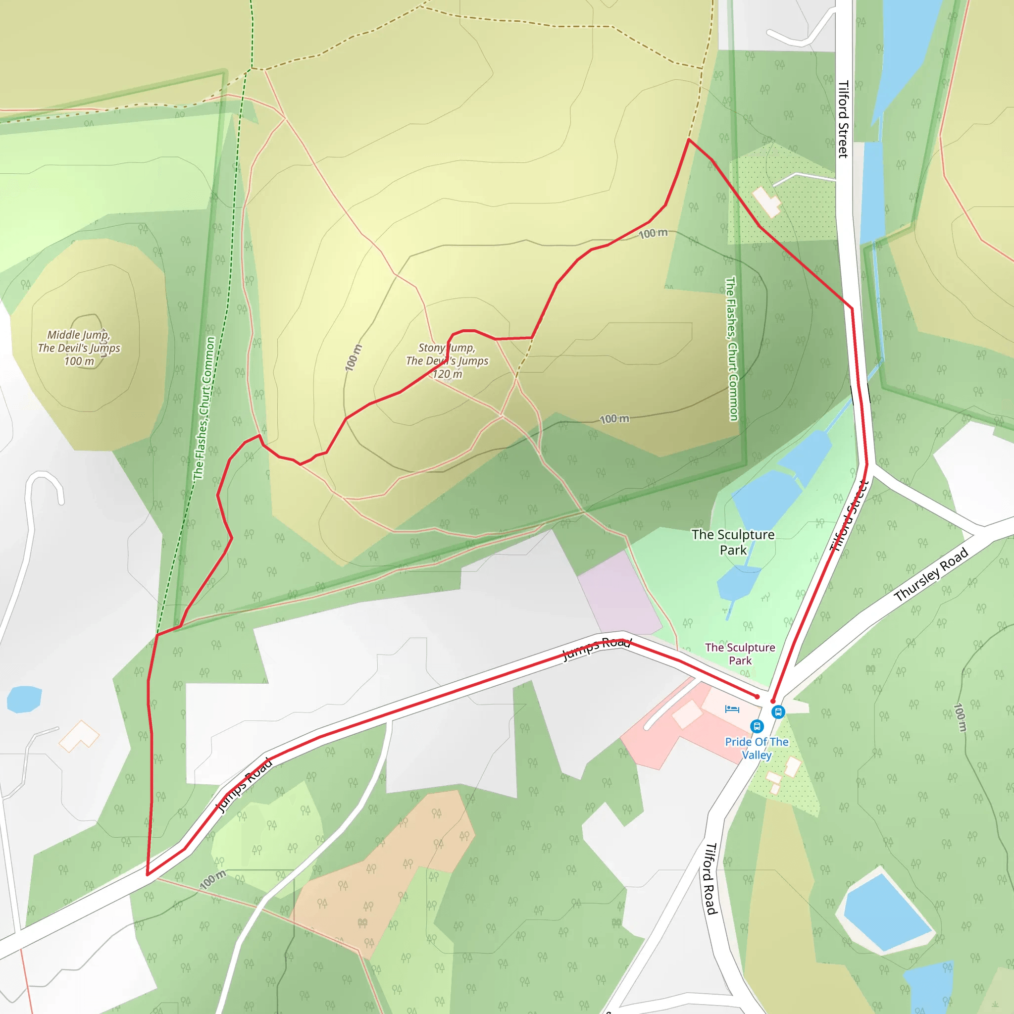 The Sculpture Park Churt Walk mobile static map