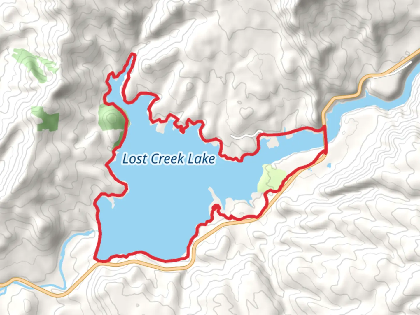 An image depicting the trail Lost Creek Lake Loop and its surrounding area.