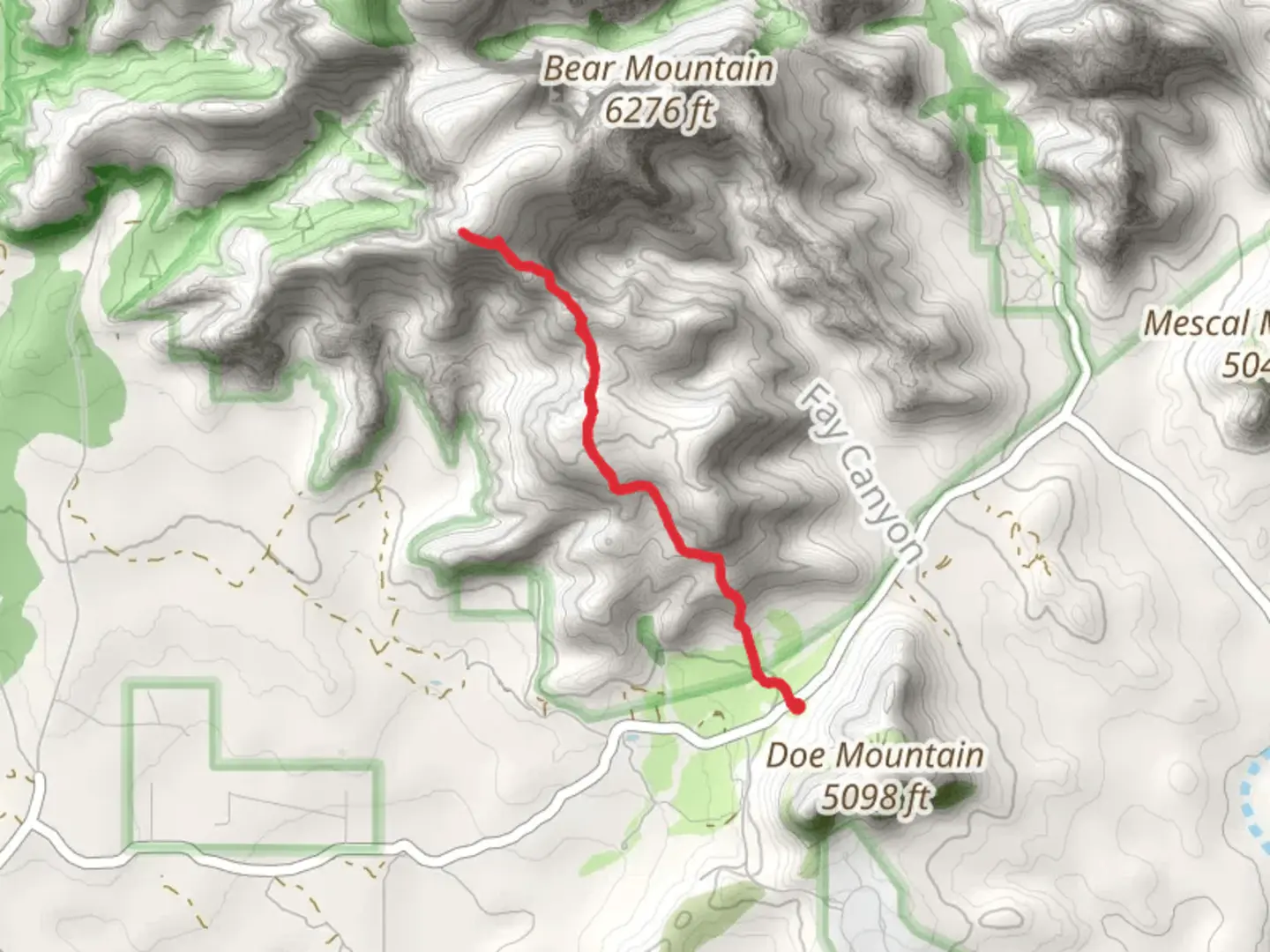 An image depicting the trail Bear Mountain and its surrounding area.