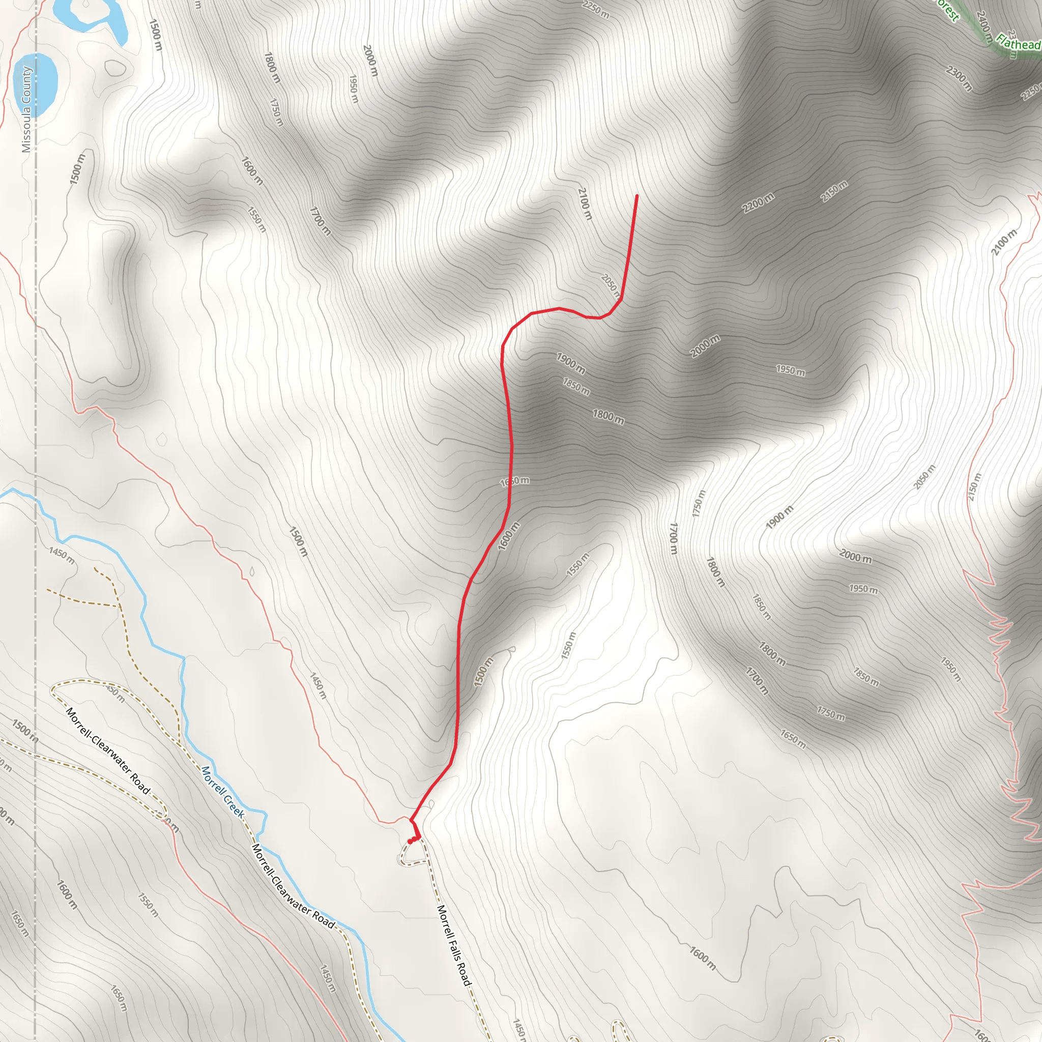 Crescent Mountain Trail mobile static map