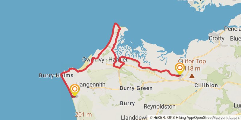 Gower Coast Path stage 2 Map