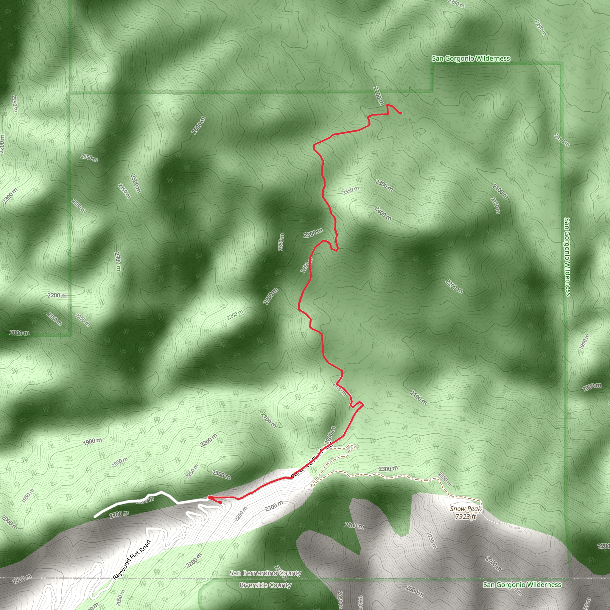 Raywood Flat Road mobile static map