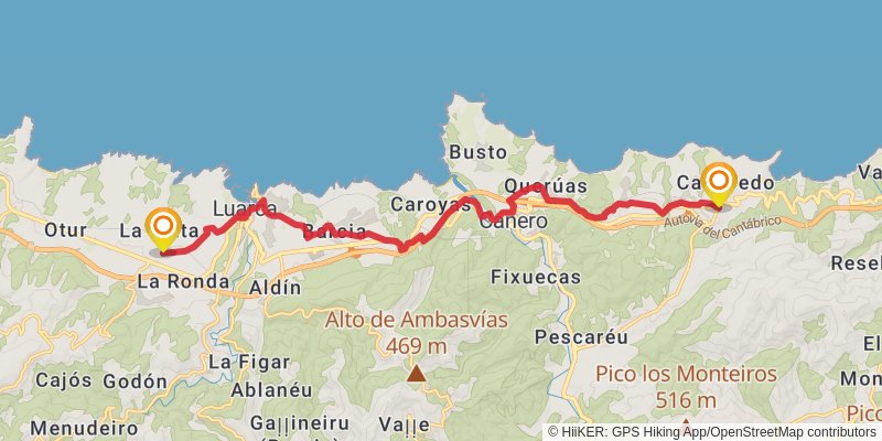 Camino del Norte stage 32 Map