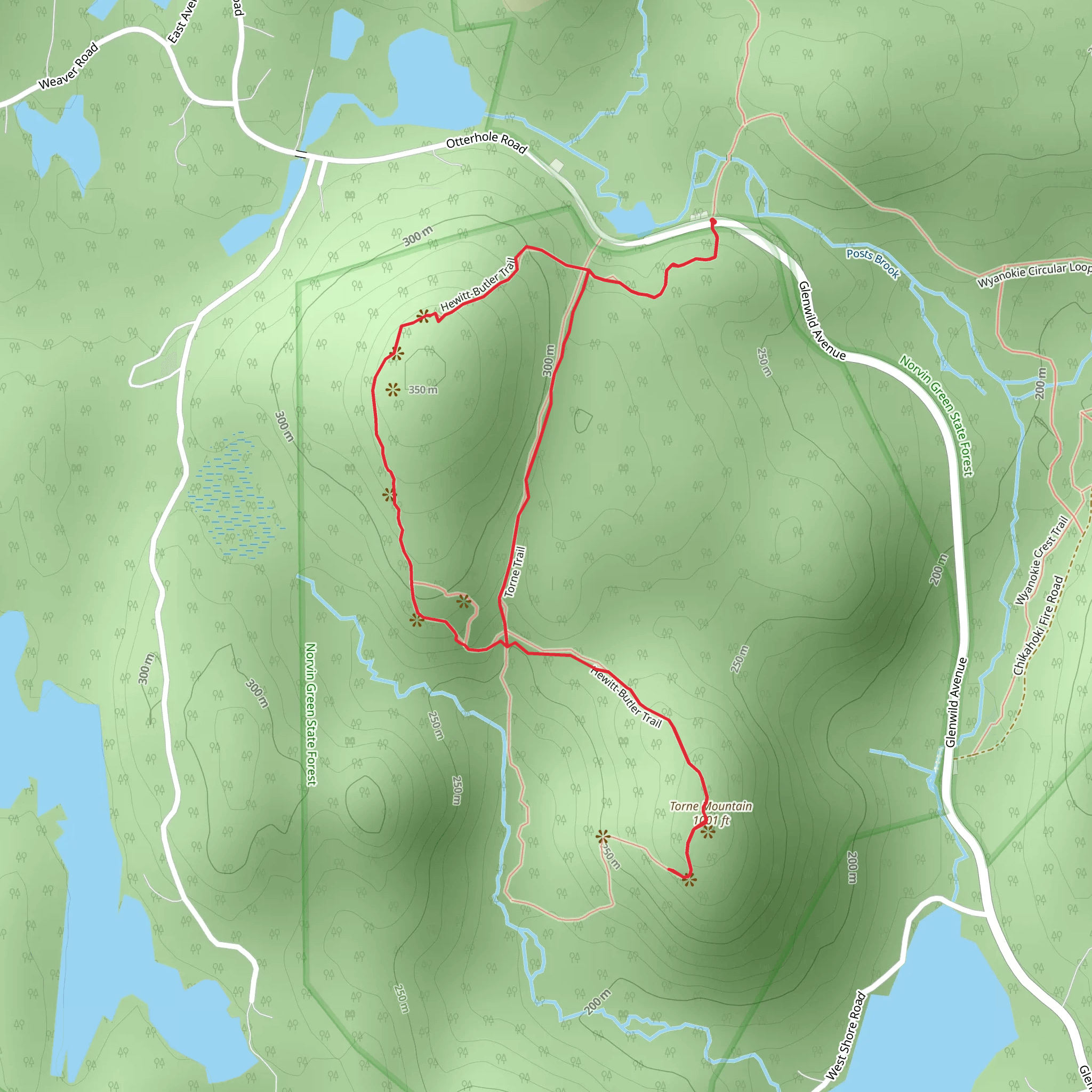 Osio Rock and Torne Mountain Loop mobile static map